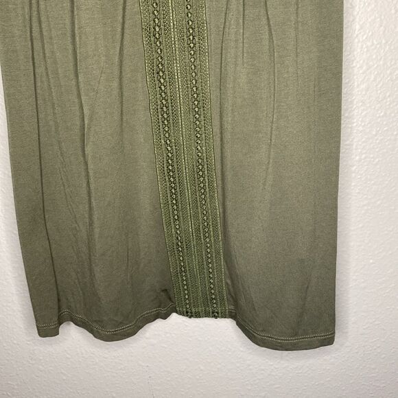 Cable & Gauge Green Racerback Crochet Tank Top Size XL - Picture 4 of 7